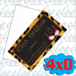 Tag etiqueta de roupa - 9x5 cm - 4x0 - 300g - 1000 unid.